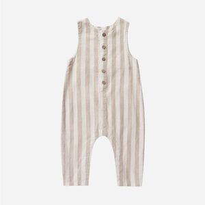 Rylee + Cru striped linen blend jumpsuit 6-12 months